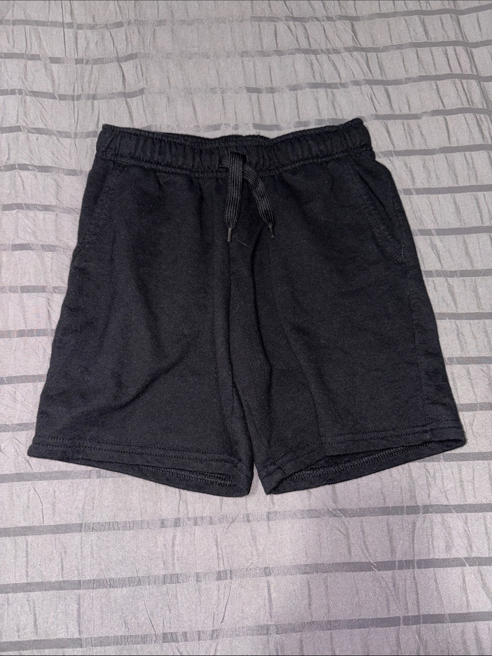 Cat & Jack Black Knit Pull-On Shorts with Drawstring